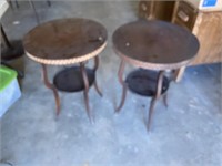 Pair Of 2-Tiered Vintage Tables