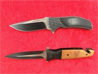 Lot of 2 spring assisted folding pocket knives   (