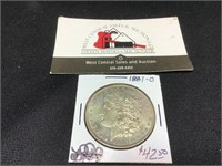 1881 O Silver Dollar