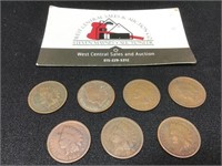 1901,( 2) 1902,1905, ( 3) 1907 Indian Head Pennies
