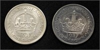 Two Australian 1937 crowns