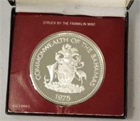 Bahamas 1975 silver $10 coin
