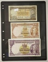 Australlian 10 shillings note, NZ 10 shillings