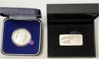 Singapore silver $1 coins & a silver ingot