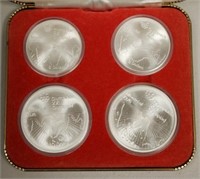 Canadian 1976 Olympiade 4 silver coin set