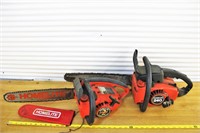 Two Homelite chainsaws