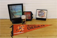 Vintage pennant, thermos, and more