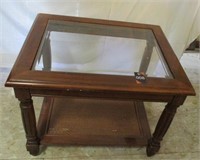 26"x21" Beveled Glass End Table