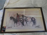 Framed Native American Picture