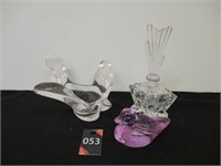 Perfume Bottle & Bird Figurines