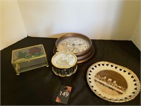 Last Supper Plate, Trinket Boxes & Clock