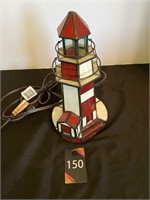 9" Stained Glass Light House