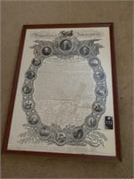 Framed Declaration of Independence 23"x32"