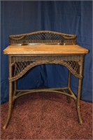 Wicker Desk and chair
