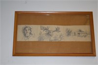 Framed Sketch Drawings by Esther Michels