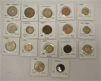 Seventeen mostly pre 1960 coins