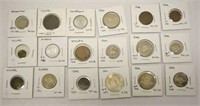 Eighteen mostly Middle Eastern coins