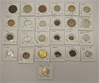Twenty five mostly pre 1965 world coins