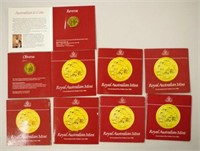 Eight 1984 RAM $1 UNC coin packs