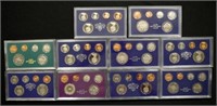 Ten RAM Australian proof coin year sets