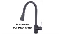 Matte Black 8-11/16" x 15-3/4" Pull Down Kitchen F