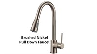 Brushed Nickel 8-11/16" x 15-3/4" Pull Down Kitche