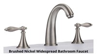 8" Brushed Widespread 2-handle bathroom Faucet