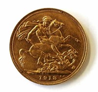 Australian 1913 gold Sovereign Sydney mint
