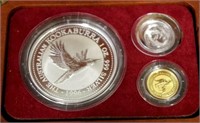 Perth Mint 1996 platinum, gold, silver coin set