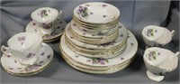 Four place settings "Spring Violets" of 6 pieces