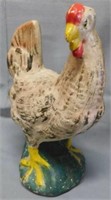 Vintage chalk rooster, 14"H