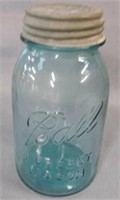 Blue Ball quart canning jar with zinc lid, #13