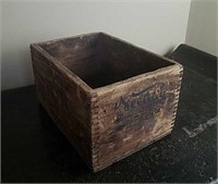 Antique Veeder MFG Co Wood Box