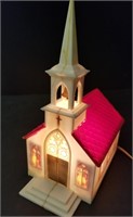 Vtg plastic glolite Christmas lighted church decor