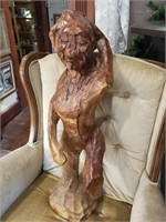 Ugly, I mean, unique chainsaw carved sculpture