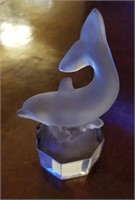 Vintage Goebel lead crystal dolphin figurine