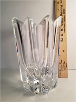 Vintage Crystal Orrefors Sweden glass vase signed