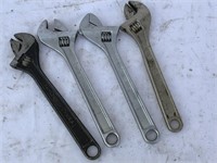 (4) CRESCENT WRENCHES