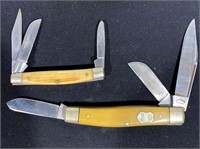 (2) TRIPLE BLADED KNIVES