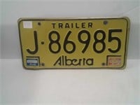 Vintage Alberta trailer plate 82 and 83 sticker