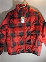 Universal threads red and black coat size small