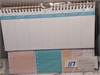Weekly dashboard calendar & sticky notes