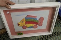3d Relief Fish Art Shadow Box 21x16"