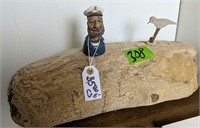 Driftwood With Sailor And Shorebird