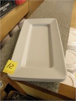 3 White Melamine Rectangle Appetizer Tray