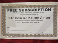 One year subscription to The Citizen Newspaper