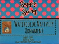 Watercolor Nativity Ornament