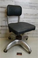 Vintage Office Chair w Heavy Metal Base