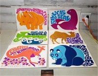 Set of 6 S. Laxson Children's Animal Prints
