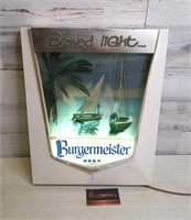 Vintage Burgermeister Beer Sailboad Light - Boat